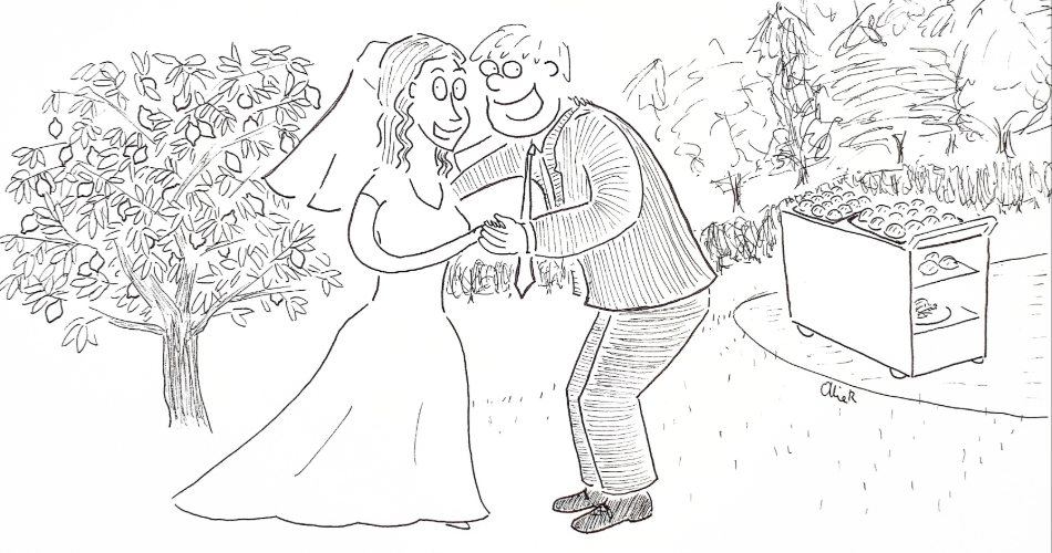 Image 1: Ollie Randall, Wedding Cartoonist
