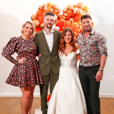 Supergroup Claire Richards & Duncan James surprise couple on their wedding day