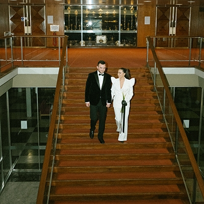 Real Wedding: Monochrome magic