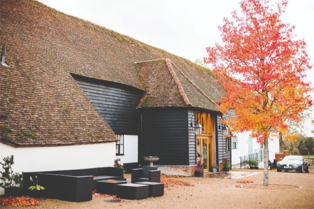 The Barn at Alswick in Autumn