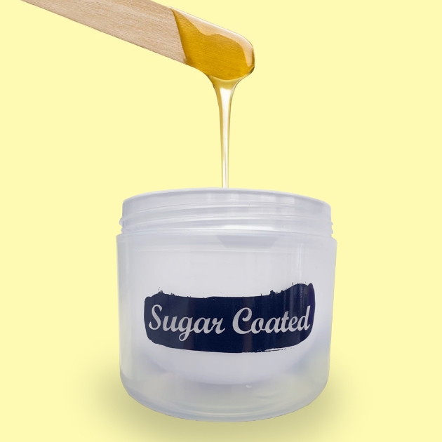 Sugar Coated wax pot and spatula