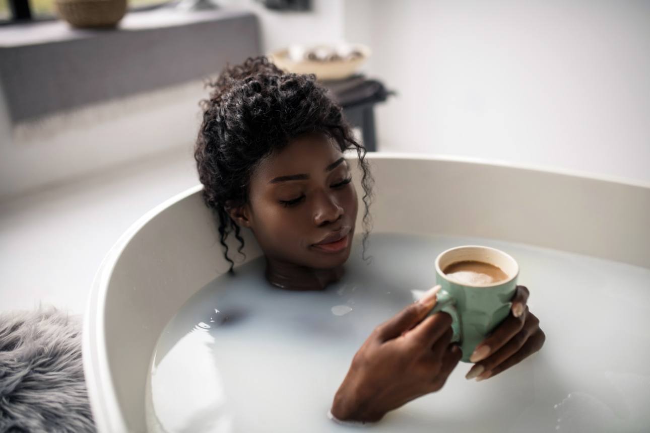 woman in the bath