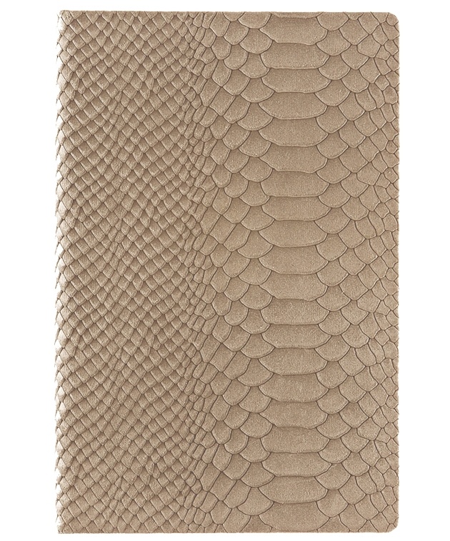 beige snake skin notebook