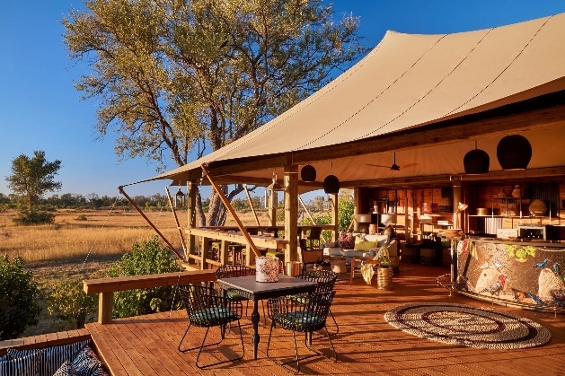 terrace restaurant at sunset