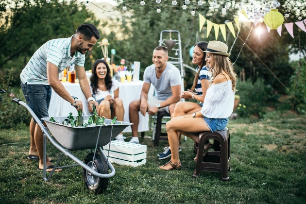 group party in garden