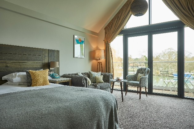 room suite with riverside views