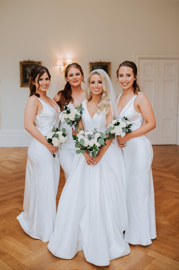 Bride and bridesmaids