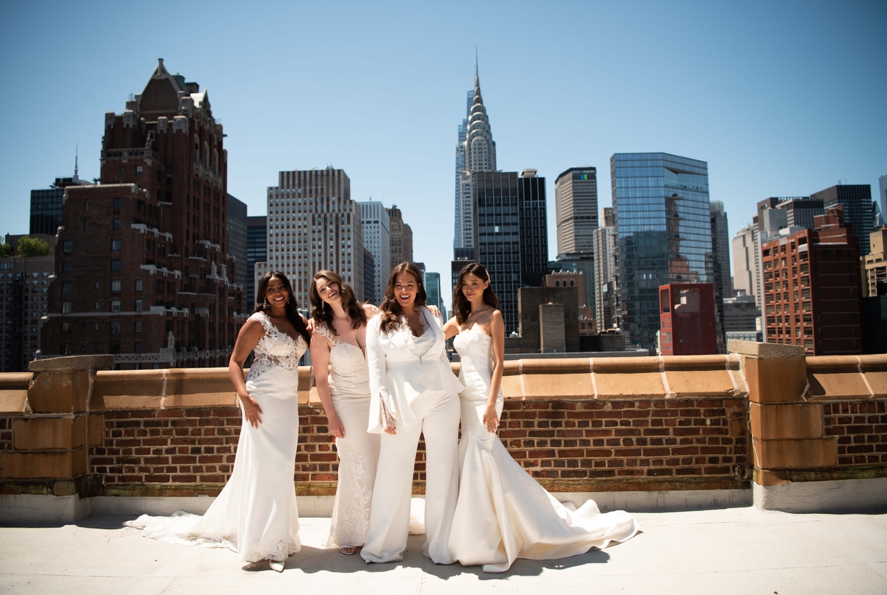 Models wearing the latest Ashley Graham and Pronovias bridal collection