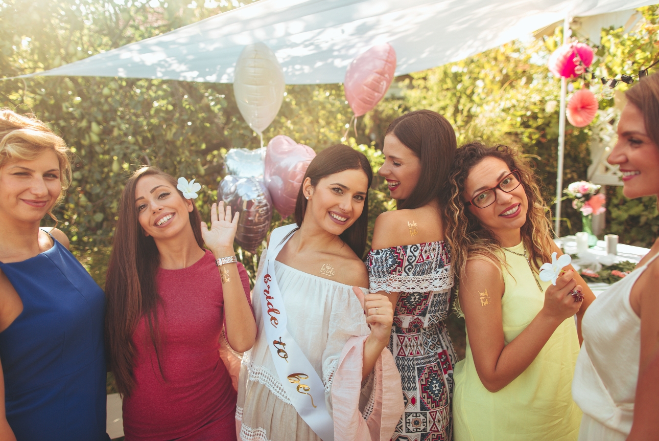 group of people on a hen do