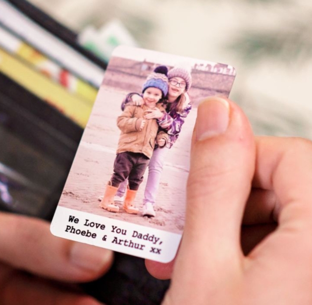 photo card with kids and message on