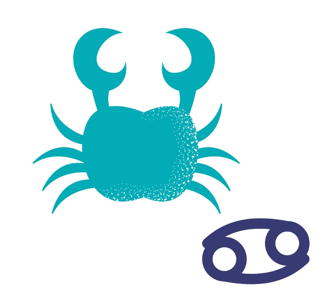 pastel logo of a blue crab