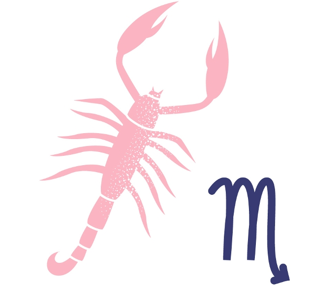 pink logo of Scorpio symbol