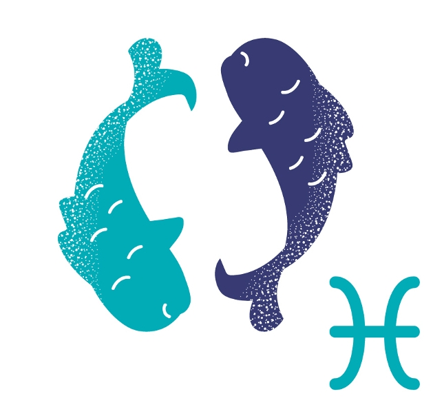 symbol of two fish for pisces