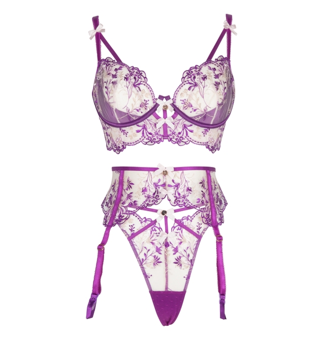 A purple lingerie set from Boux Avenue