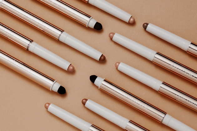 concealers rose gold and white product with round end concealer tip