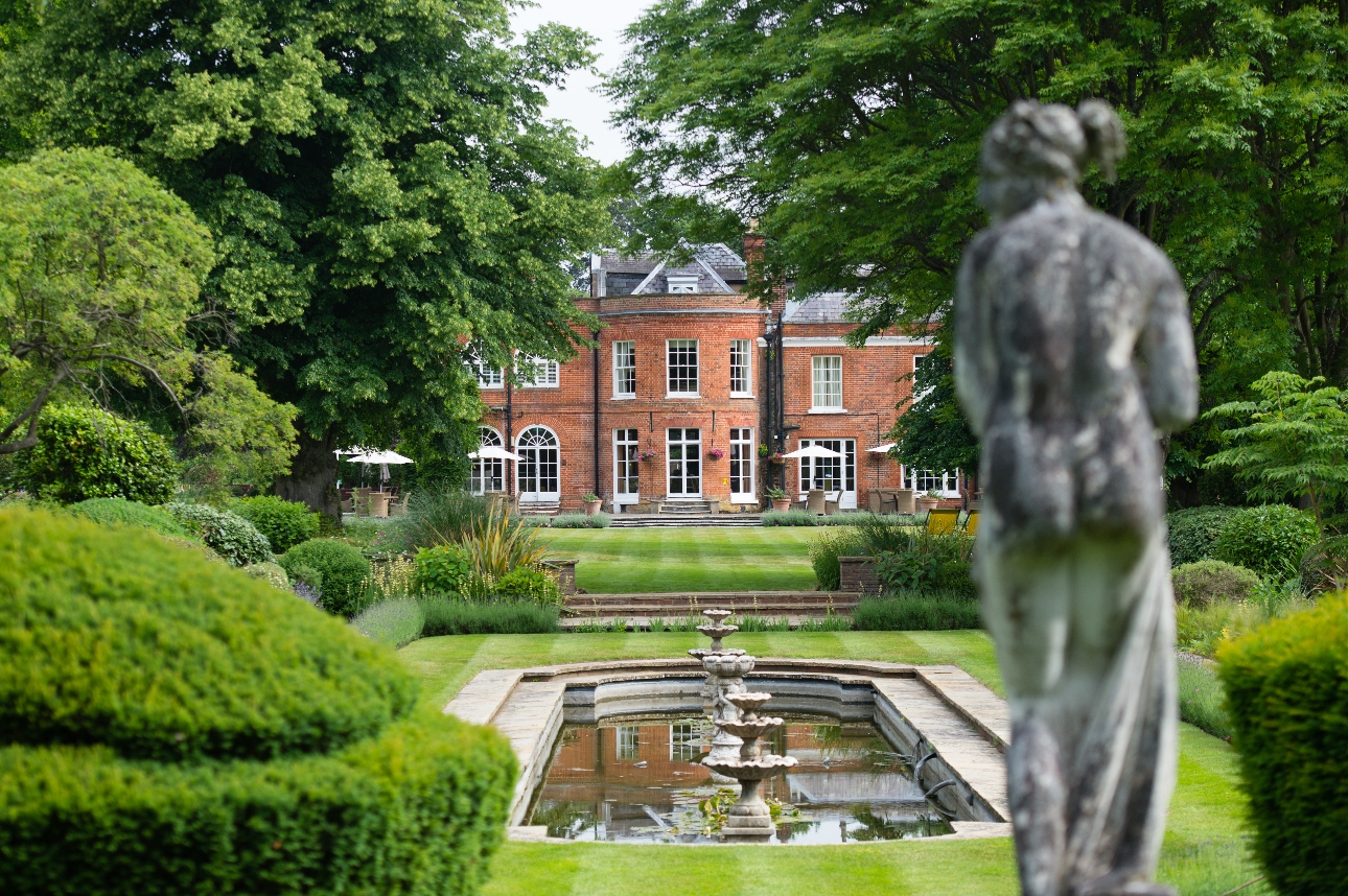 historic house in formal gardens