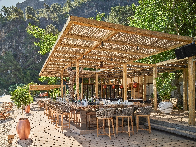 Outdoor bar on the beach