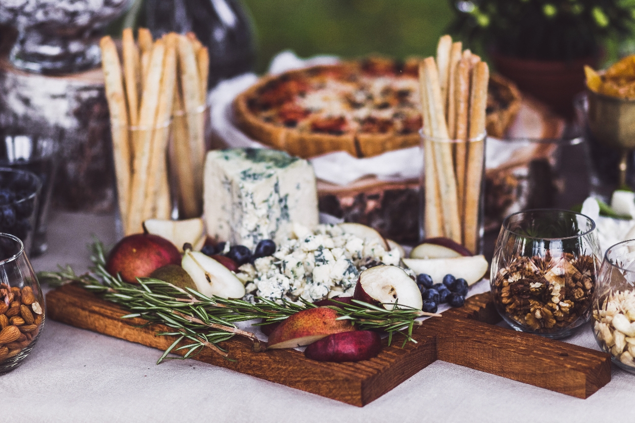 food platter on a table