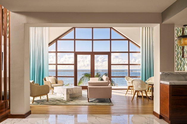 Living room overlooking the sea