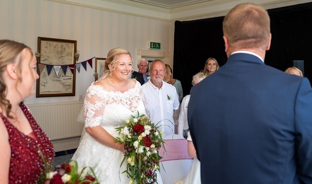 Smiling bride