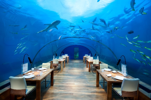 Conrad Maldives Rangali Island underwater restaurant
