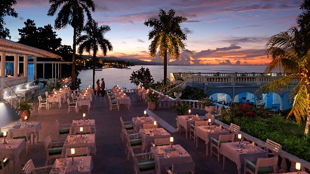 Jamaica Inn dining room at sunset