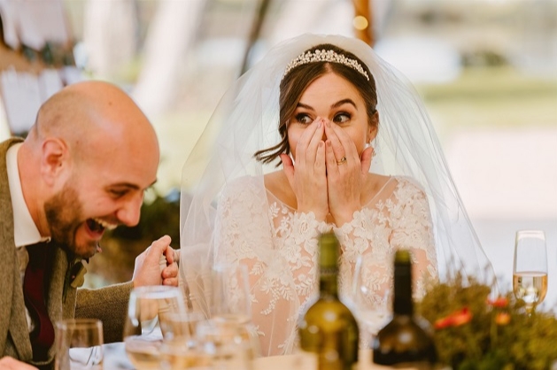 Couple laughing