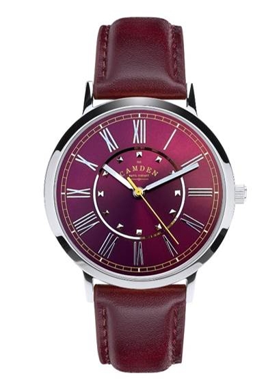 The Camden Watch Company No.27 Oxblood and Oxblood watch