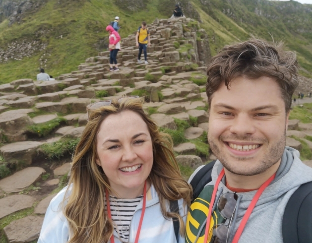 couple selfie at Giants' Causeway