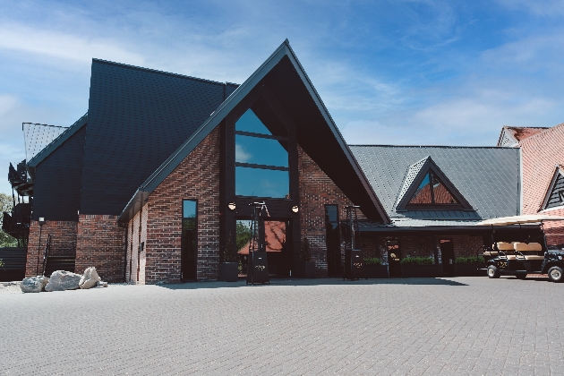 Cave Hotel modern built building with high pitch roof