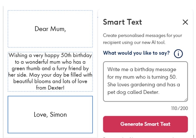 text prompt for birthday card