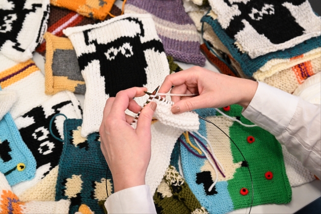 SHAUN THE SHEEP knitted squares