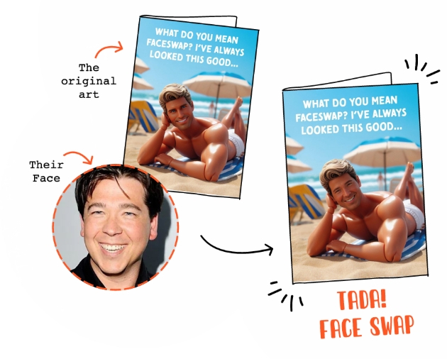face swap style card