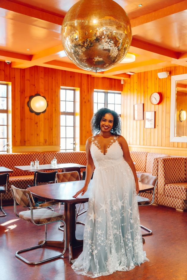 pastel blue wedding dress