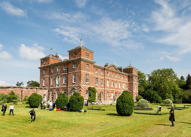 The exterior of a grand country house