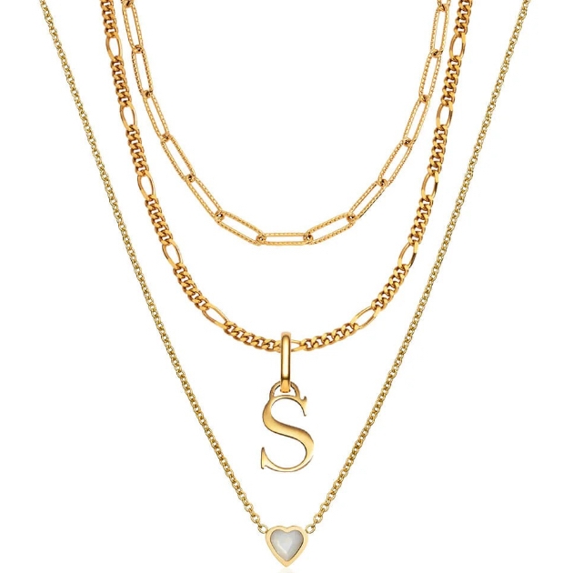 Initial and birthstone necklace from Abbott Lyon