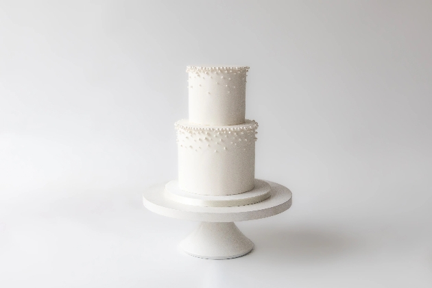 A two tier wedding cake