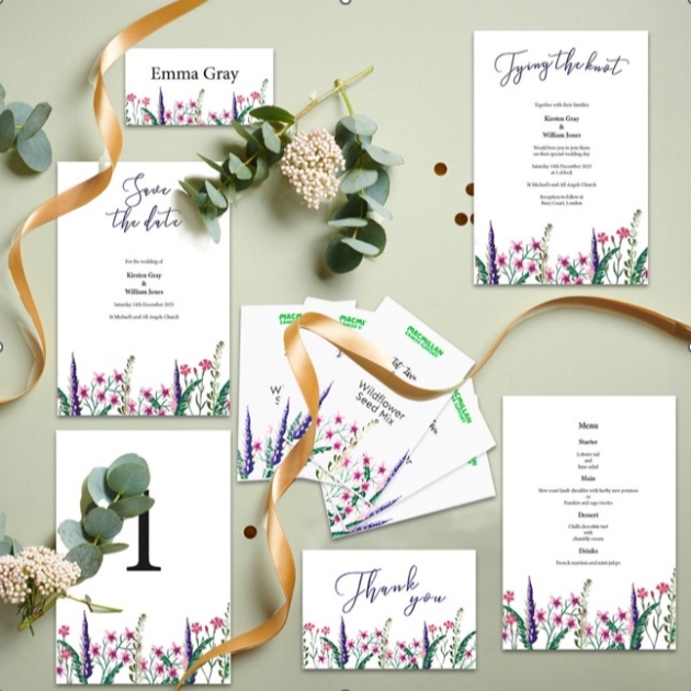 stationery with flower print